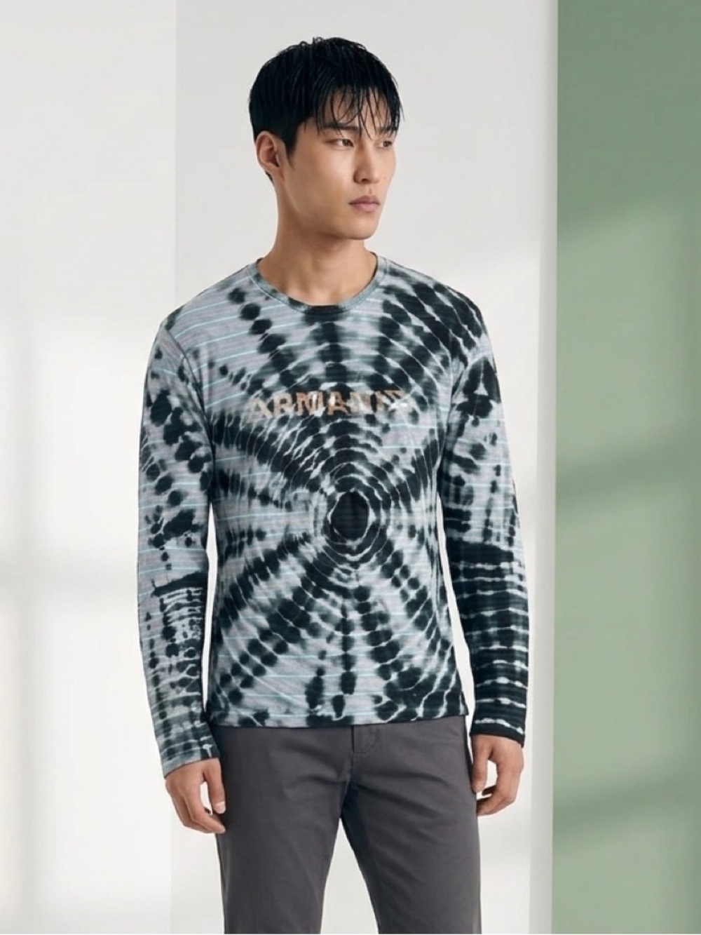 Rare Armani Exchange x Custom Tie-Dye Long Sleeve Tee - Men's XL